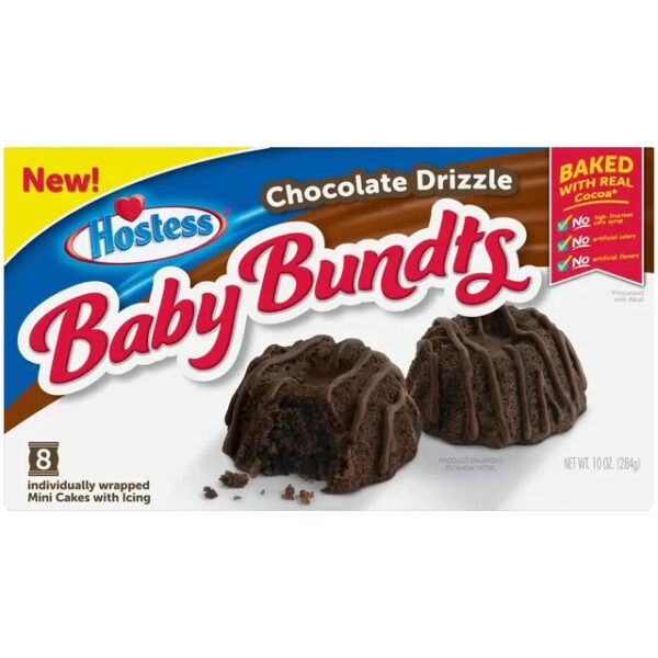 Hostess Baby Bundts Chocolate Drizzel 6x 284g
