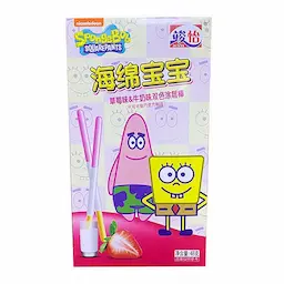 SpongeBob Sticks Erdbeere/ Strawberry  & Milch/Milk Asien 36x48g