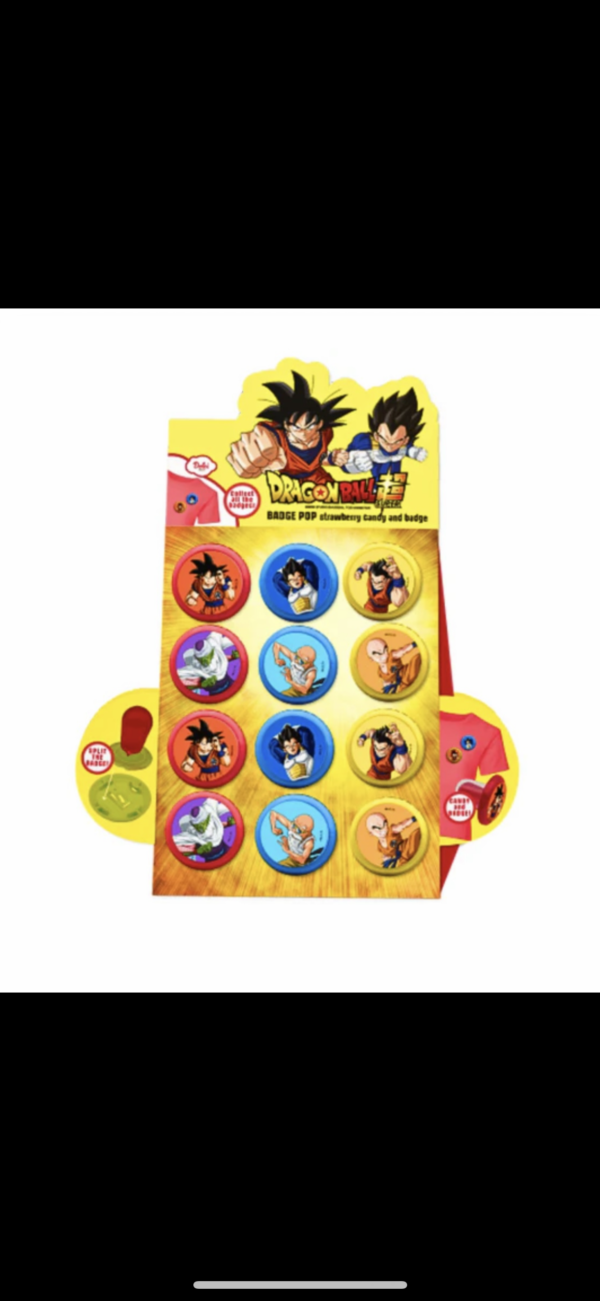 Dragon Ball Badgepop Strawberry Flavour 12x15g