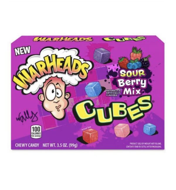 Warheads Sour Berry Mix Cubes 12x99g
