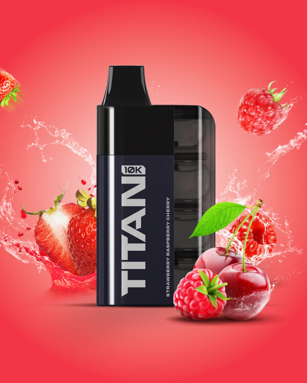 Titan 10K Vape Pods STRAWBERRY RASPBERRY CHERRY 1×5 Stk.