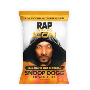 Rap Snacks Snoop Dogg BBQ Cheddar Flavour Chips 12x71g