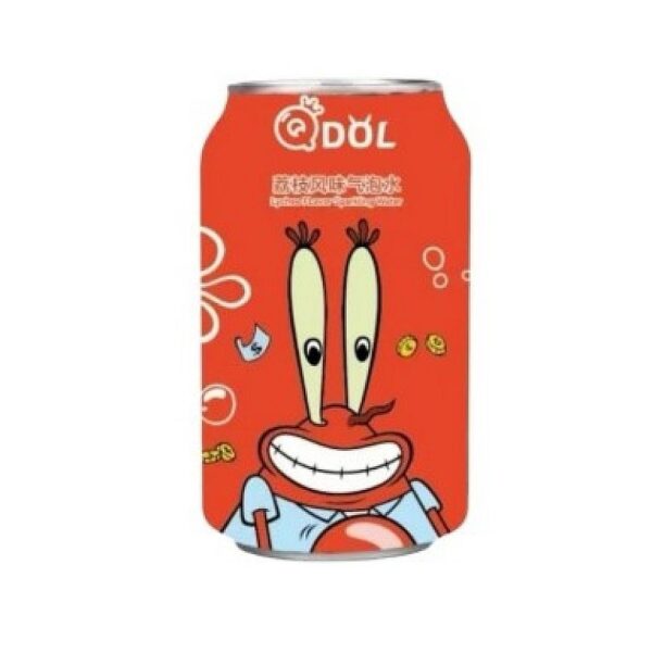 QDOL SPONGEBOB LYCHEE SPARKLING DRINK 24x 330ML