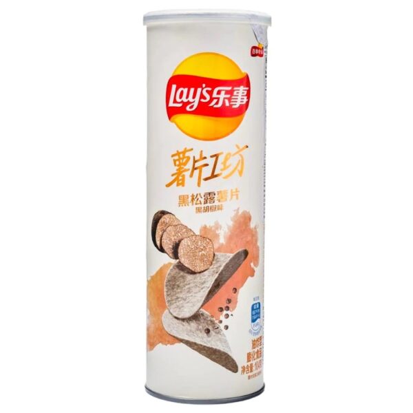 LAY'S BLACK TRUFFLE POTATO CHIPS BLACK PEPPER FLAVOR 24x104G