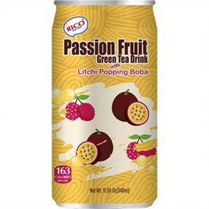 Rico Bubble Green Tea Drink Passion Fruit 24x340ml