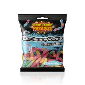 Candy Paradise Sour Gummy
Worms 12x100g