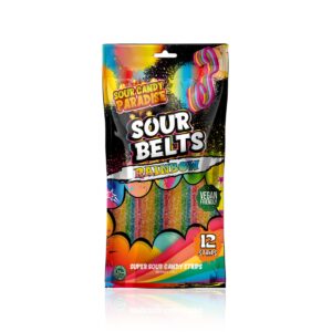 Candy Paradise Sour Belts Rainbow  12x100g