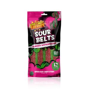 Candy Paradise Sour Belts Wicked Watermelon 12x100g