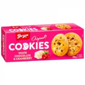 Bergen Chocolate Chip Cookies with White Choco & Cranberry 18x130g