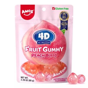 Amos 4D Fruit Gummy Peach Burst 24x65g