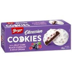 Bergen Cookies Jelly Cube Black Currant & Milk Cream 18x128g